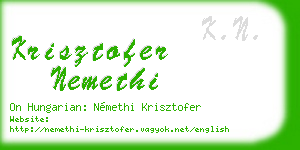 krisztofer nemethi business card