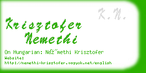 krisztofer nemethi business card